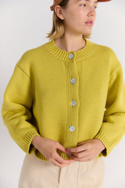 Shiloh Cotton Cardigan in Lemon - Soochie - Nikki Chasin