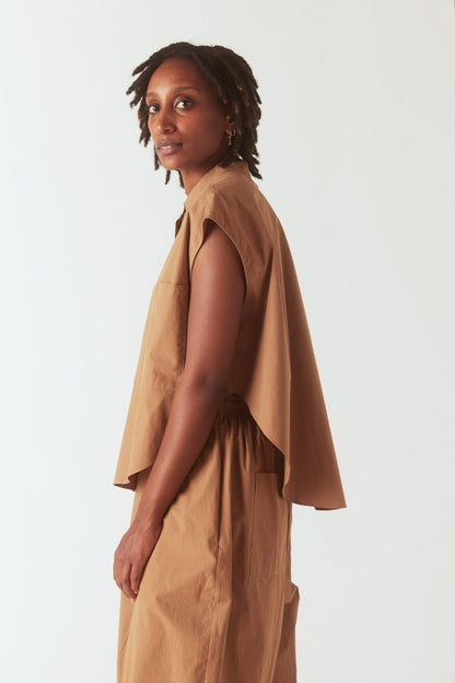 Short Sleeve Button Up in Sierra - Soochie - Modern Weaving