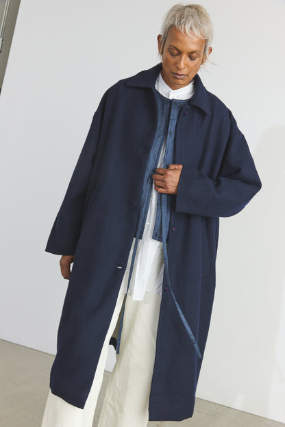 Steve Merino Coat - Dark Ultramarine