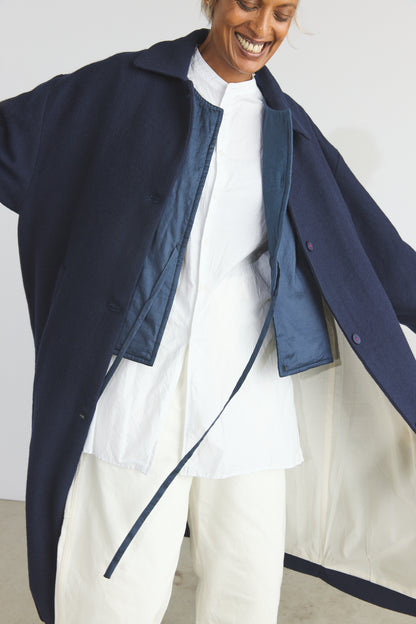 Steve Merino Coat - Dark Ultramarine