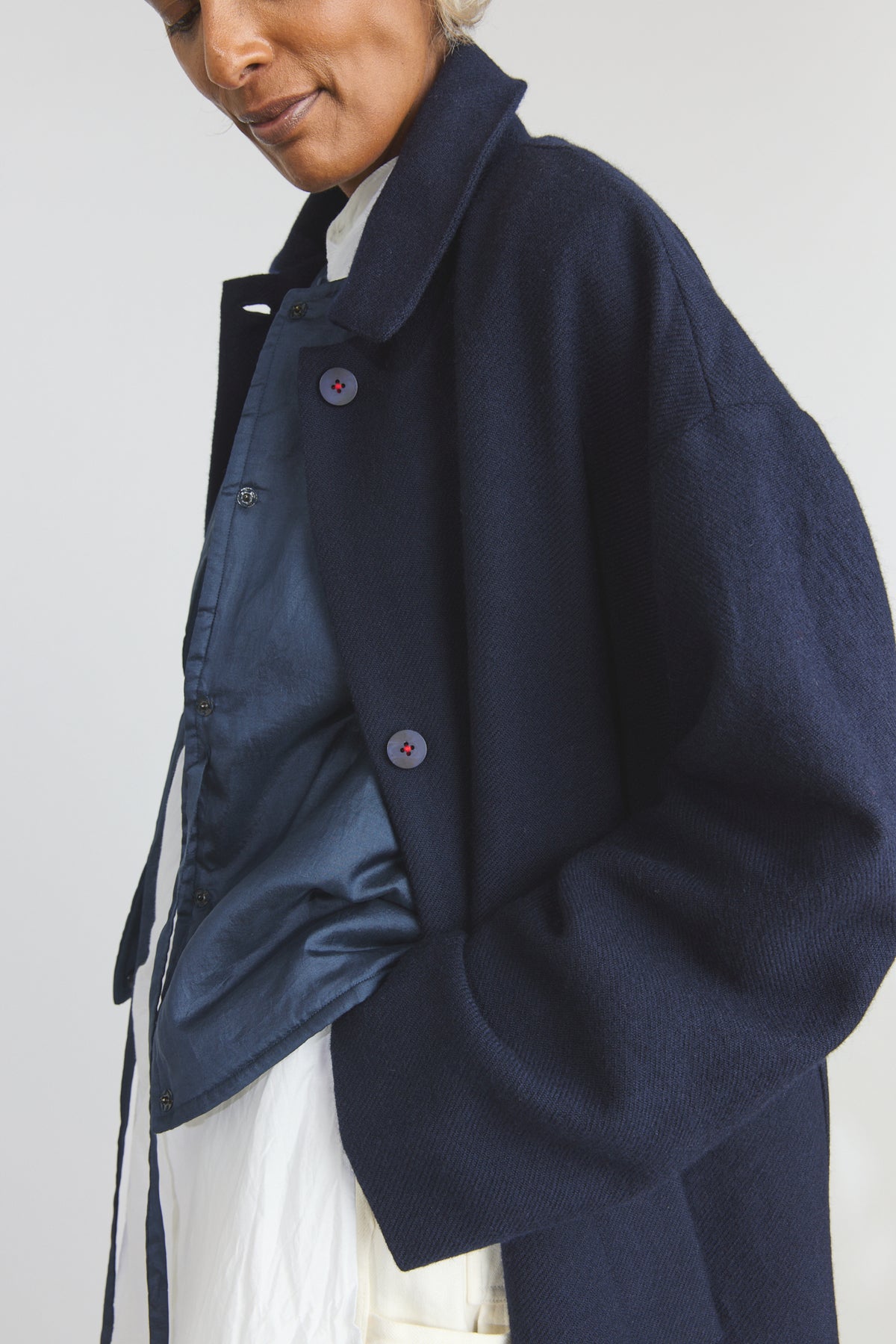 Steve Merino Coat - Dark Ultramarine
