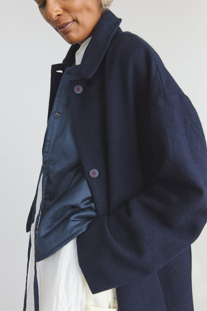 Steve Merino Coat - Dark Ultramarine