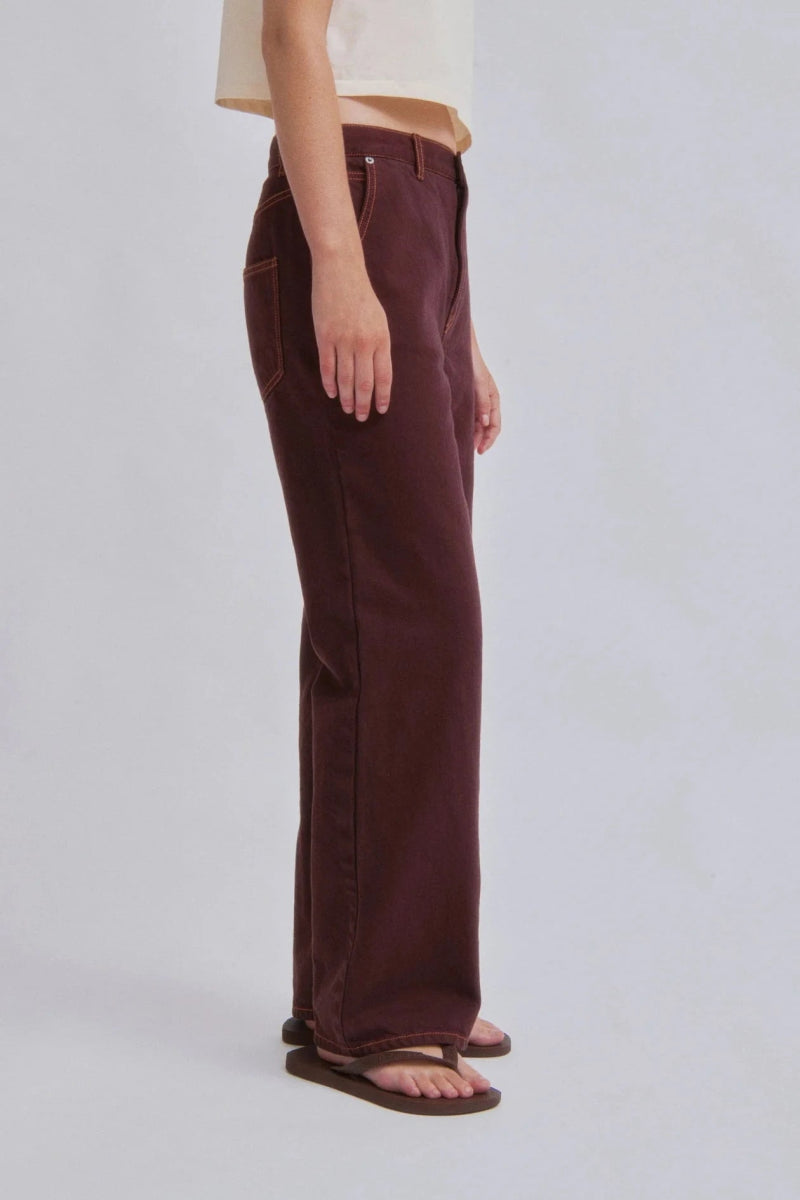 Straight Leg Denim in Sangria - Soochie - Sayaka Davis