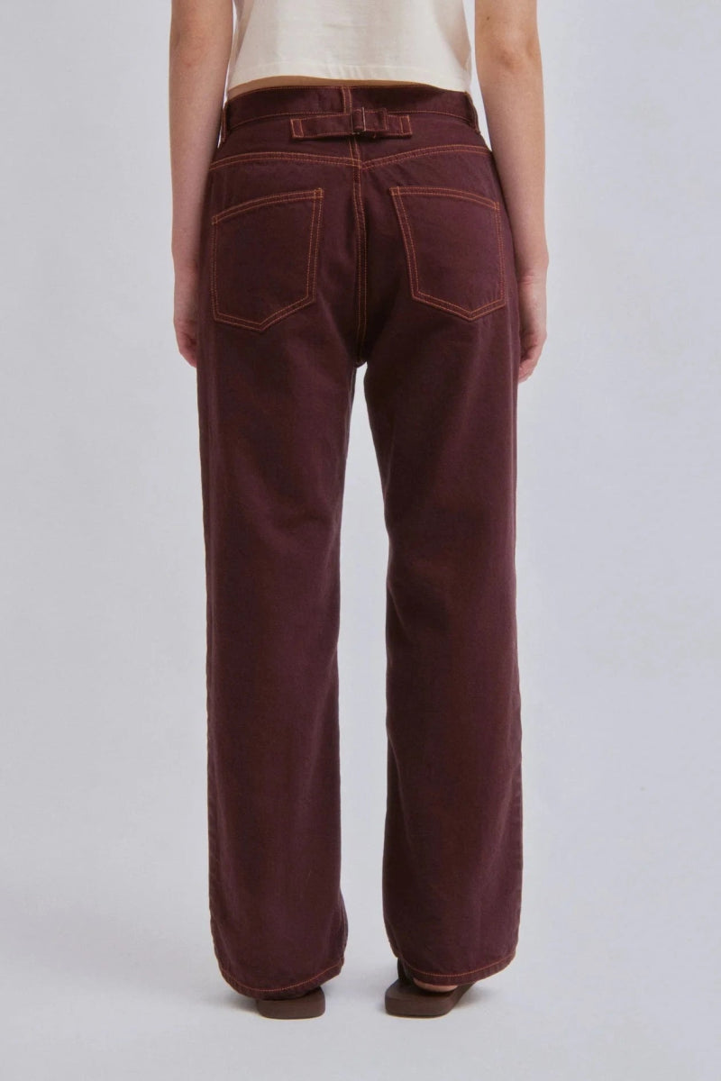 Straight Leg Denim in Sangria - Soochie - Sayaka Davis