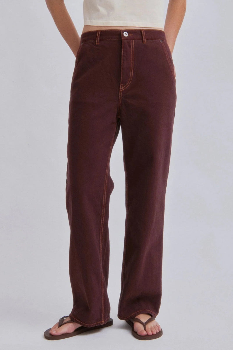 Straight Leg Denim in Sangria - Soochie - Sayaka Davis