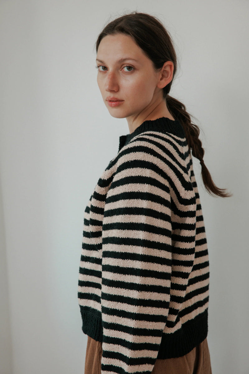 Striped Bomber in Black & Tan - Soochie - Wol Hide