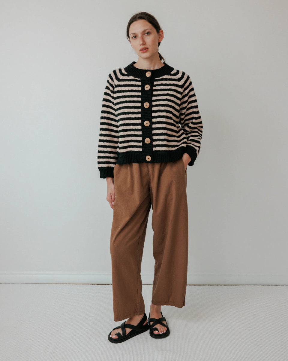 Striped Bomber in Black & Tan - Soochie - Wol Hide