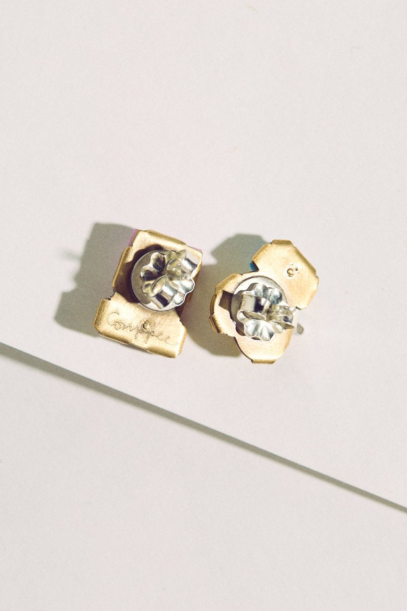 Tiny Pearl Studs - Yellow, Pink & Blue - Soochie - Nikki Couppee