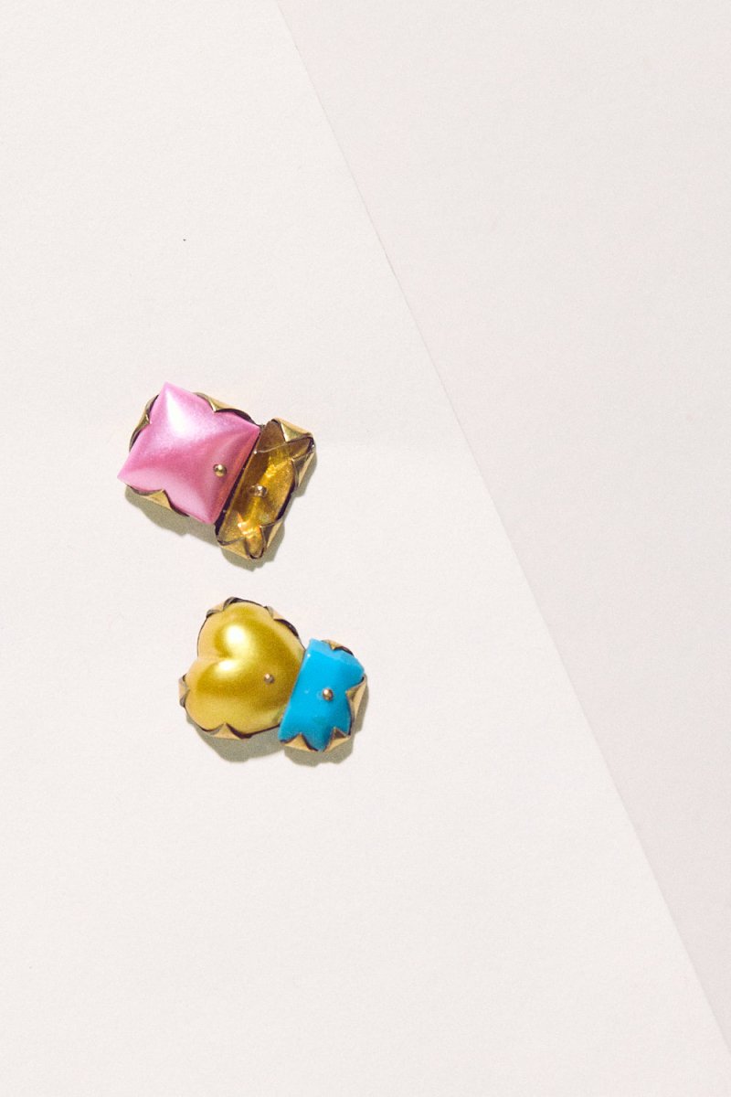 Tiny Pearl Studs - Yellow, Pink & Blue - Soochie - Nikki Couppee