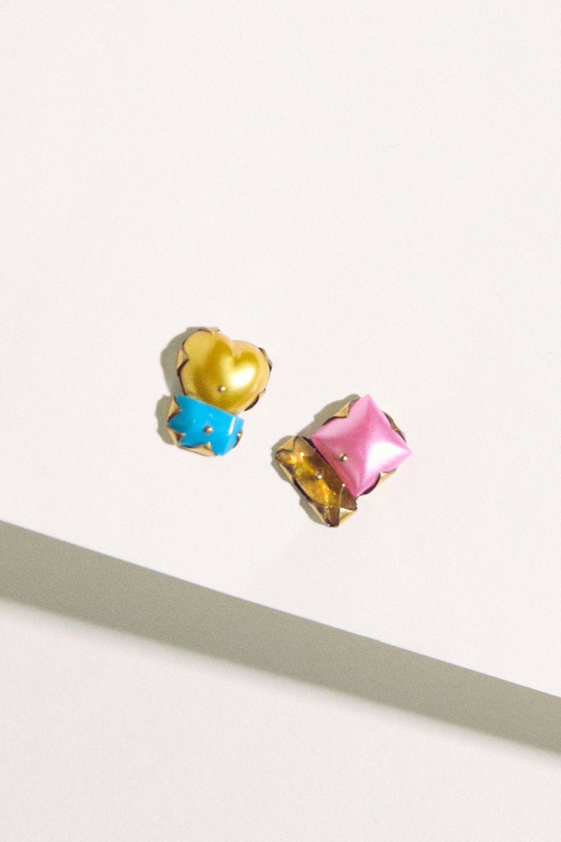 Tiny Pearl Studs - Yellow, Pink & Blue - Soochie - Nikki Couppee