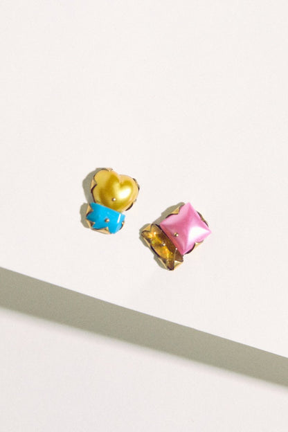 Tiny Pearl Studs - Yellow, Pink & Blue - Soochie - Nikki Couppee
