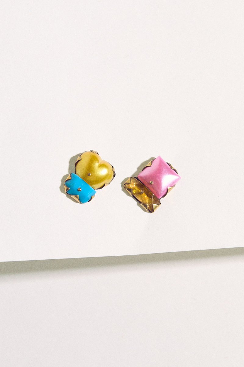 Tiny Pearl Studs - Yellow, Pink & Blue - Soochie - Nikki Couppee