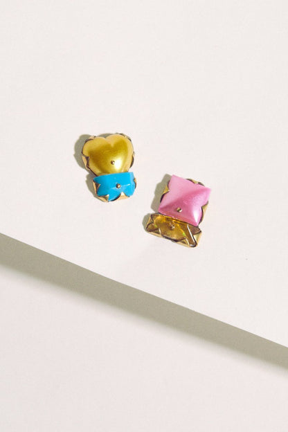 Tiny Pearl Studs - Yellow, Pink & Blue - Soochie - Nikki Couppee