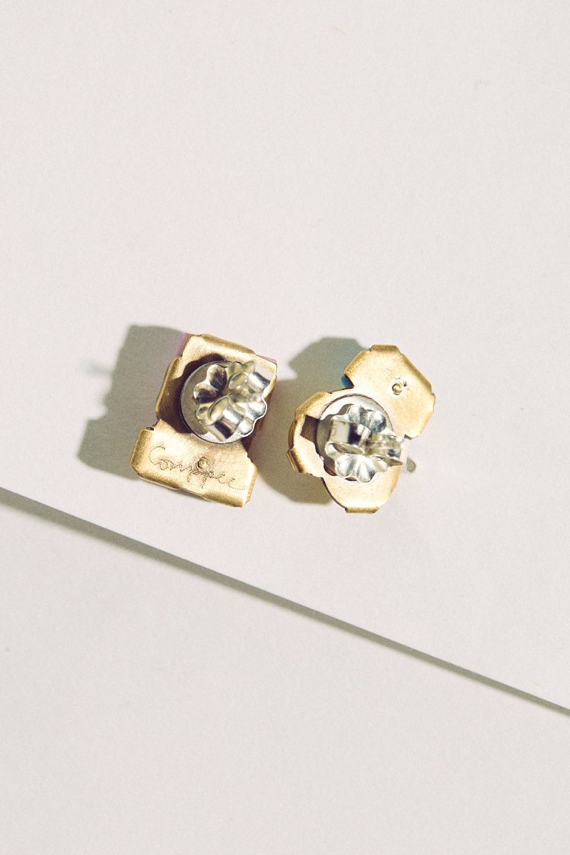 Tiny Pearl Studs - Yellow, Pink & Blue - Soochie - Nikki Couppee