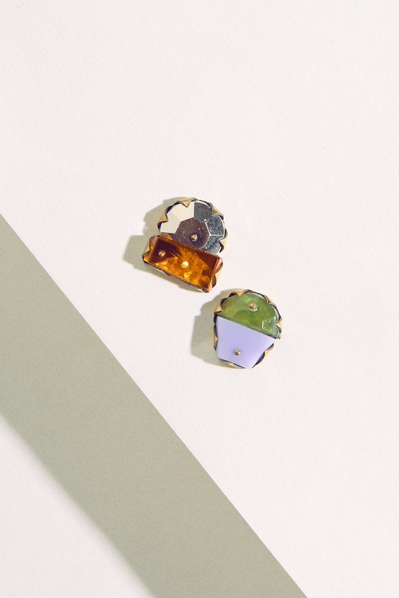 Tiny Studs - Orange, Purple & Green - Soochie - Nikki Couppee