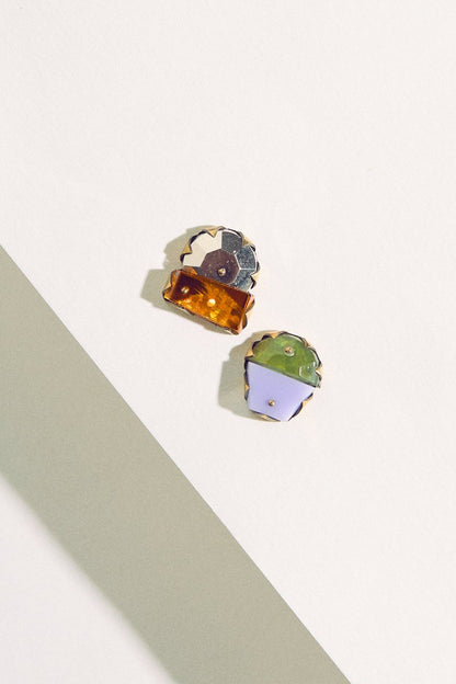 Tiny Studs - Orange, Purple & Green - Soochie - Nikki Couppee