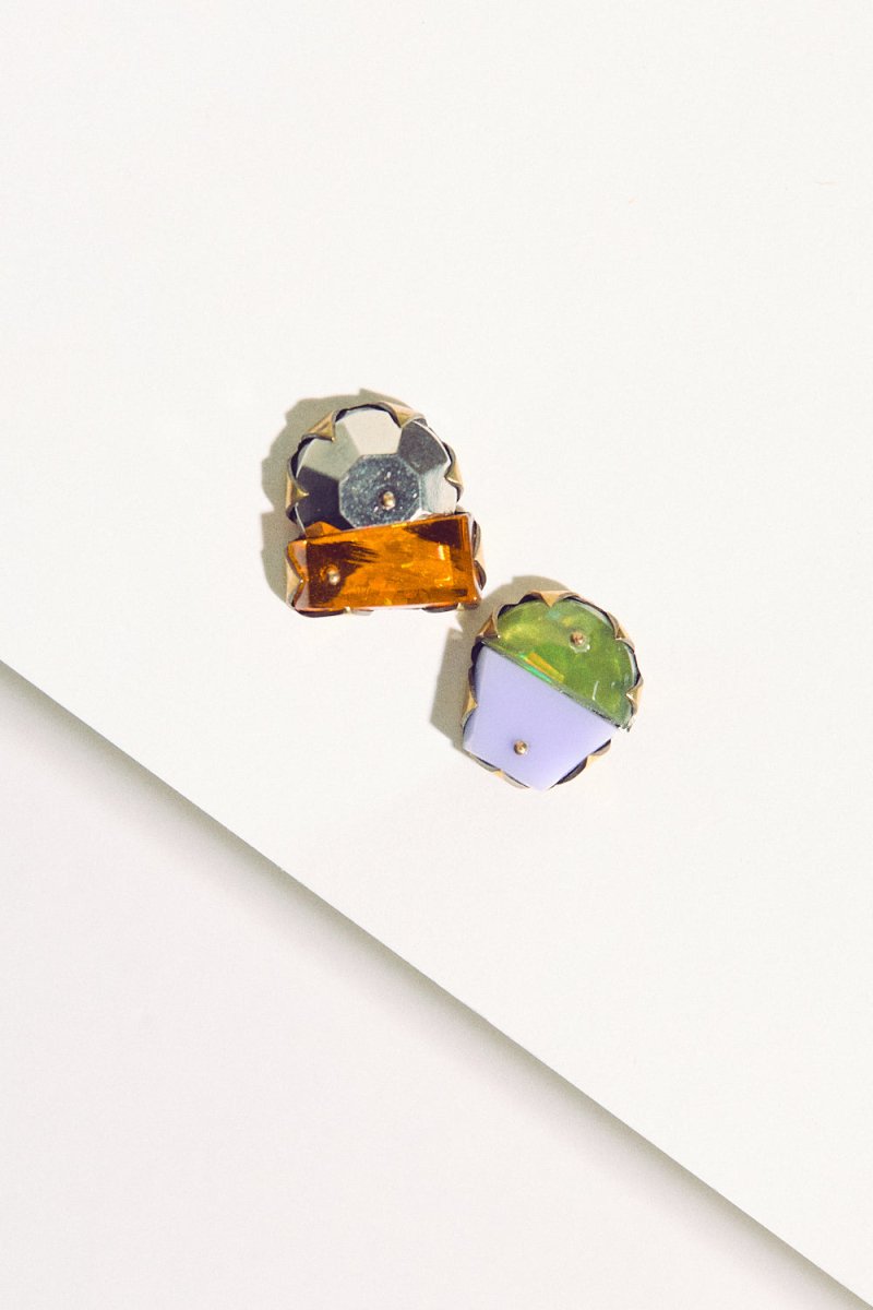 Tiny Studs - Orange, Purple & Green - Soochie - Nikki Couppee