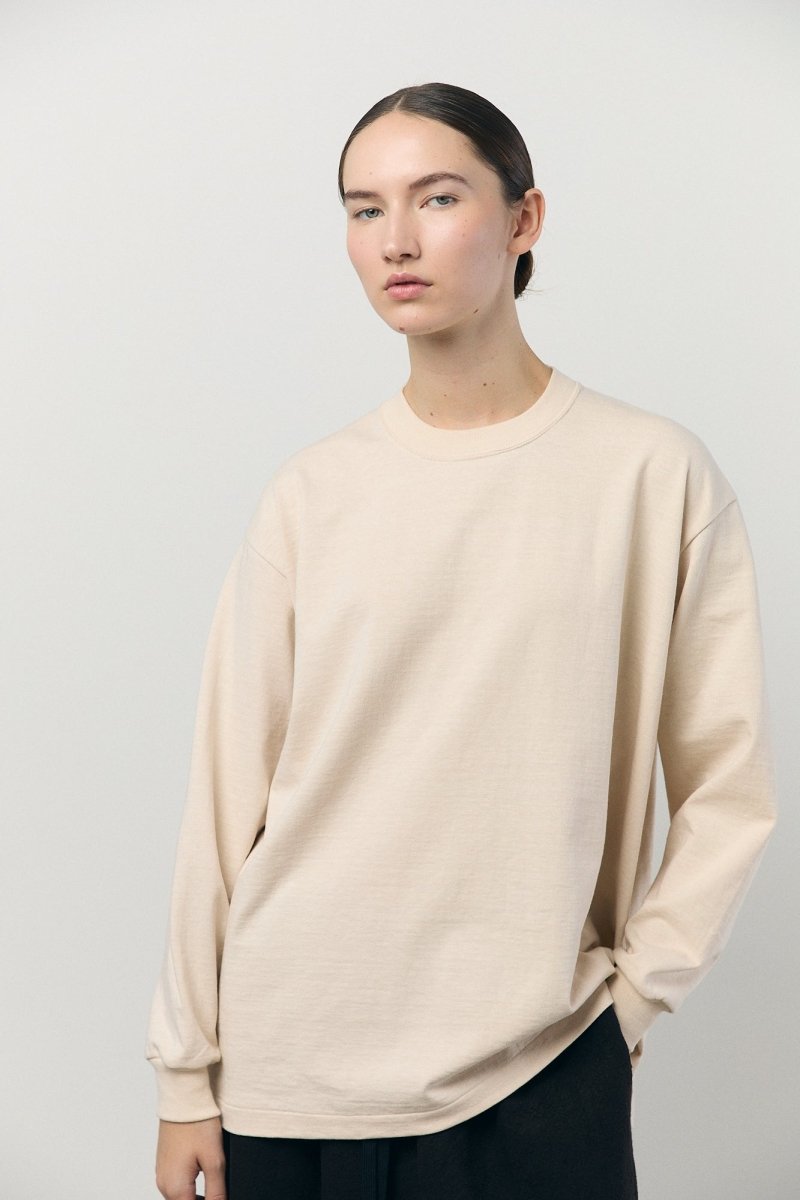Tube Long Sleeve T-Shirt in Beige - Soochie - Yoko Sakamoto