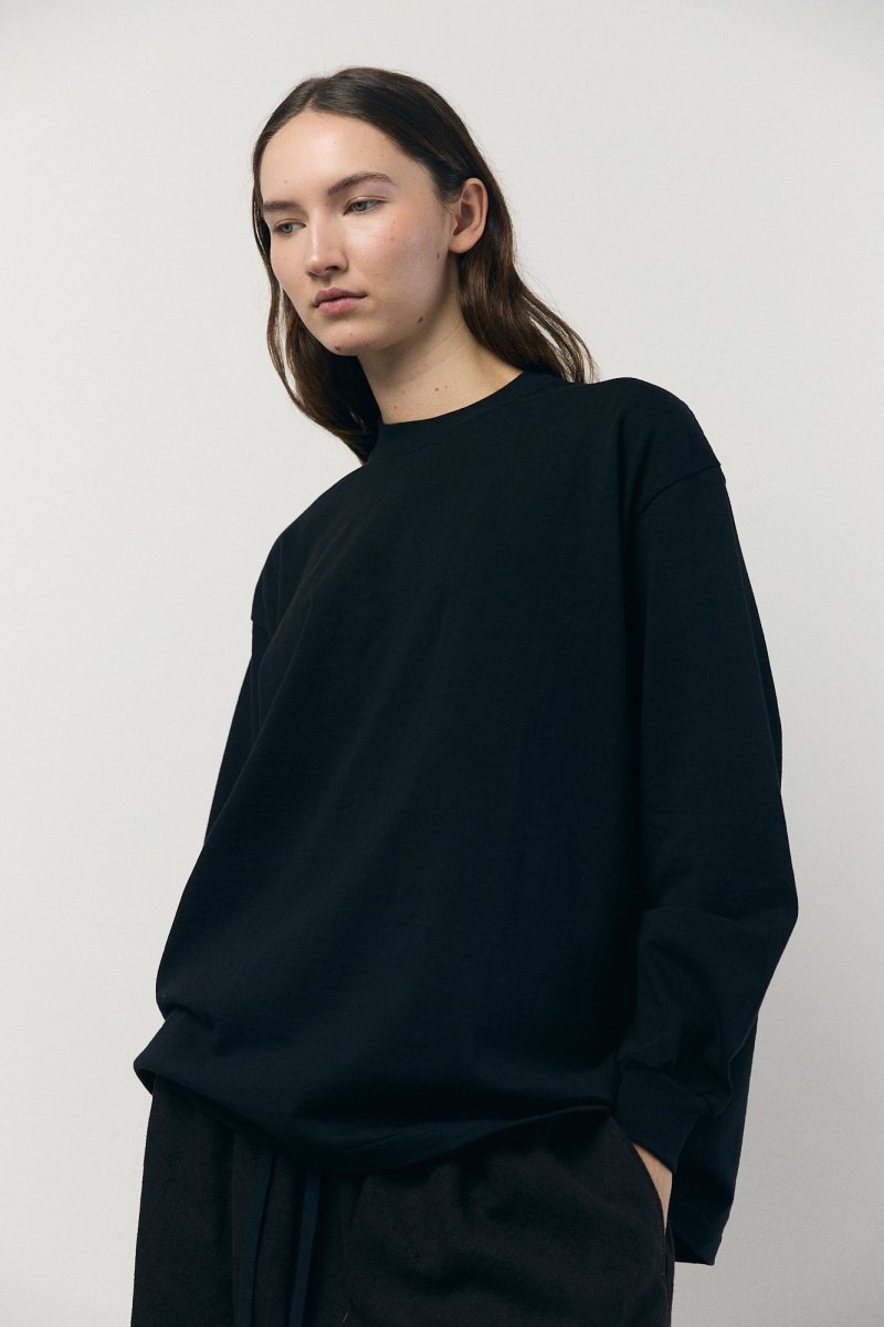 Tube Long Sleeve T-Shirt in Black - Soochie - Yoko Sakamoto