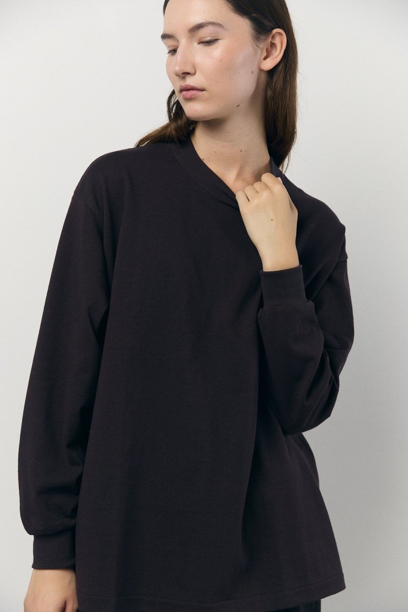 Tube Long Sleeve T-Shirt in Brown - Soochie - Yoko Sakamoto