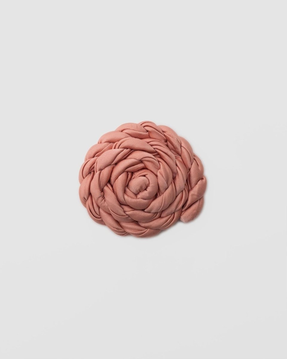 Twisted Satin Silk Round Hair Clip - Soochie - Azur