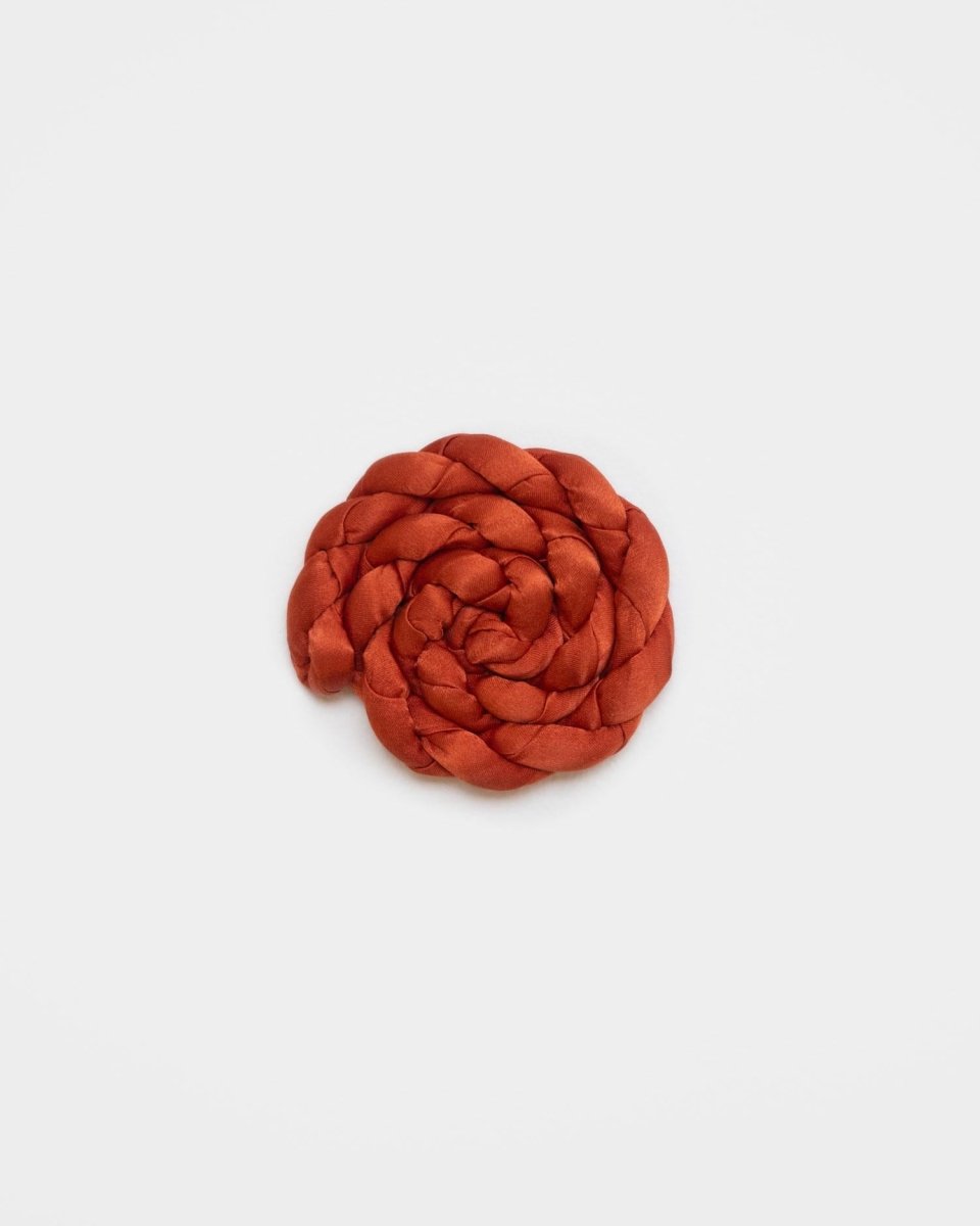 Twisted Satin Silk Round Hair Clip - Soochie - Azur