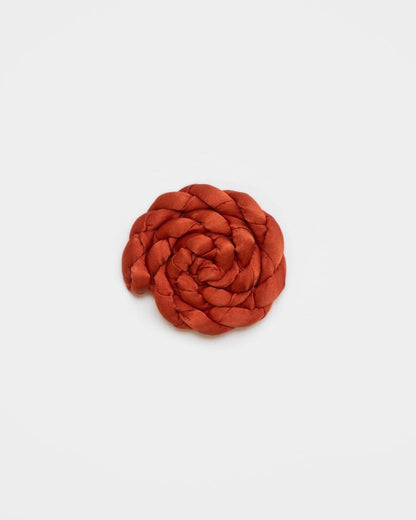 Twisted Satin Silk Round Hair Clip - Soochie - Azur