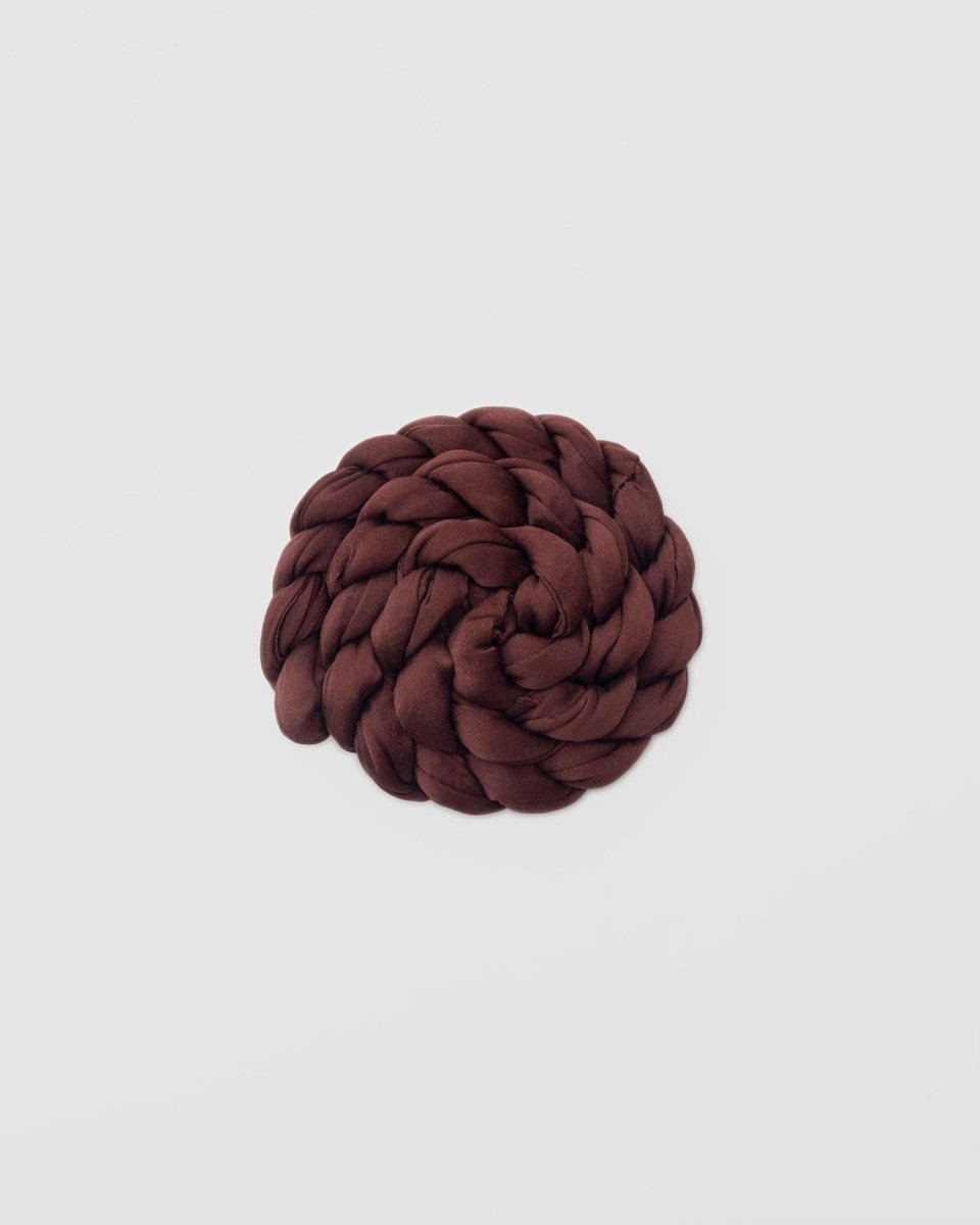 Twisted Satin Silk Round Hair Clip - Soochie - Azur