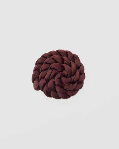 Twisted Satin Silk Round Hair Clip - Soochie - Azur