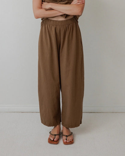 Wide Trouser in Sepia - Soochie - Wol Hide