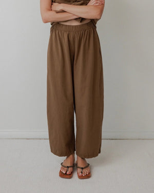 Wide Trouser in Sepia