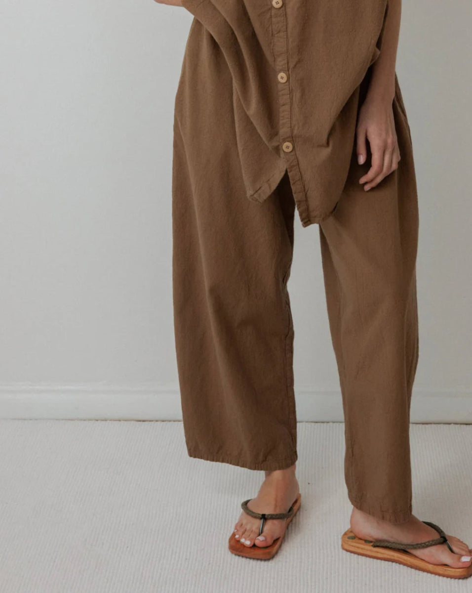 Wide Trouser in Sepia - Soochie - Wol Hide