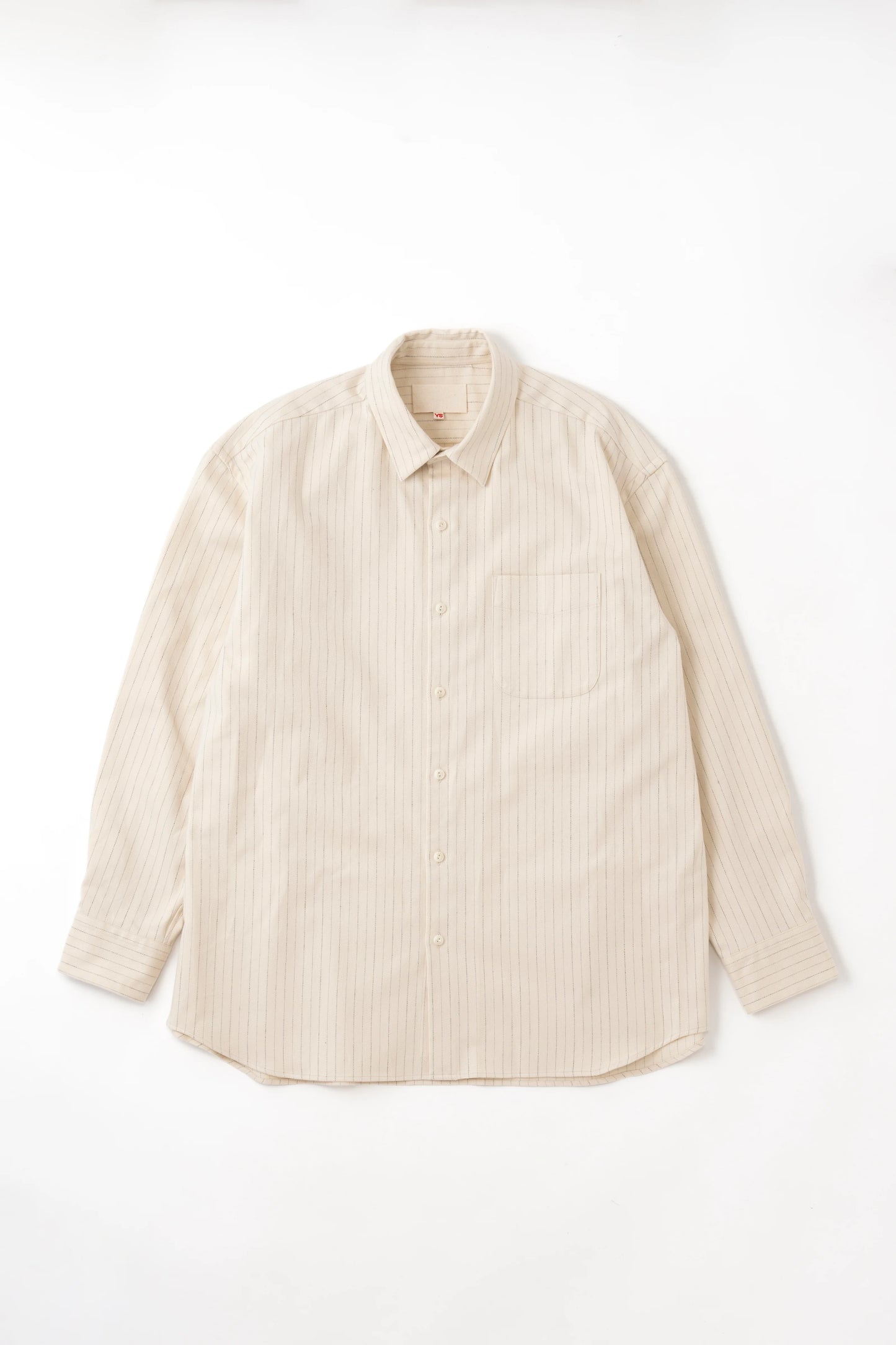 Regular Collar Shirt in Ecru Stripe